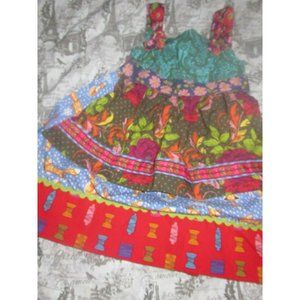 nwot Matilda Jane fox & floral apron knot dress baby girls 18 m